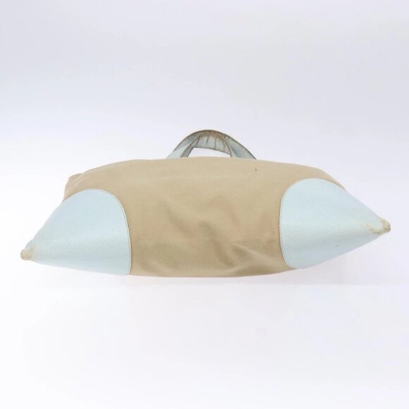 PRADA Tote Bag Canvas Beige Auth 137463 - Picture 7 of 16